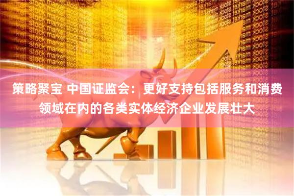 策略聚宝 中国证监会：更好支持包括服务和消费领域在内的各类实体经济企业发展壮大